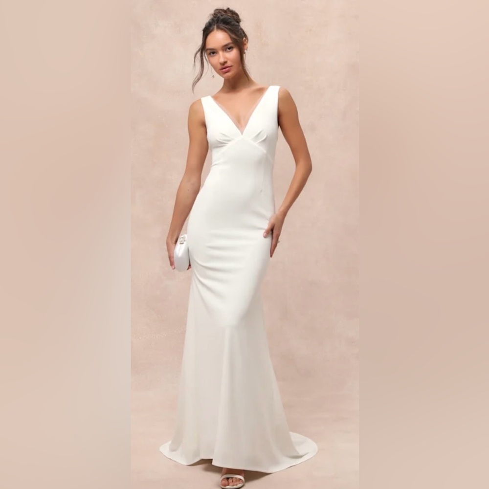 Lulu's Captivating Promise White Wedding Gown